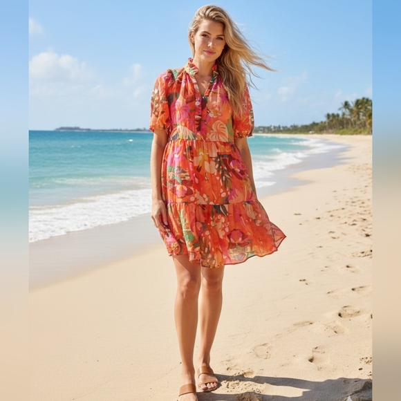 1. State Dresses & Skirts - 1 State Floral Mini Dress Sz Xs NWT